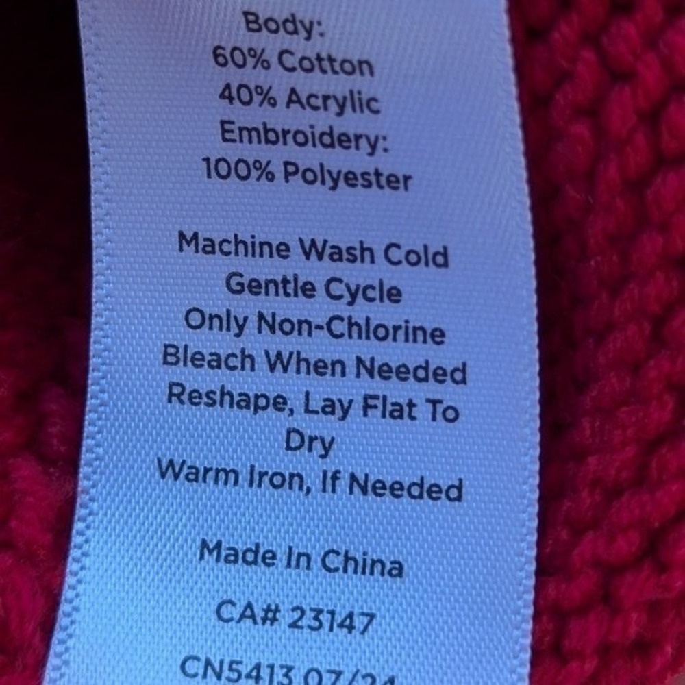 Talbots Embroidered Snowflake Christmas Cardigan Red Sz S - Picture 9 of 9
